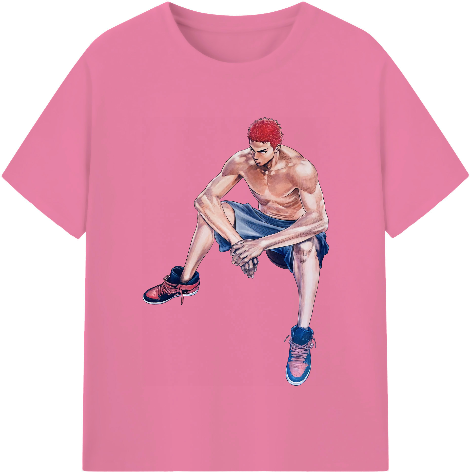 SLAM DUNK／スラムダンク 綿100％半袖Tシャツ（フロントプリント）